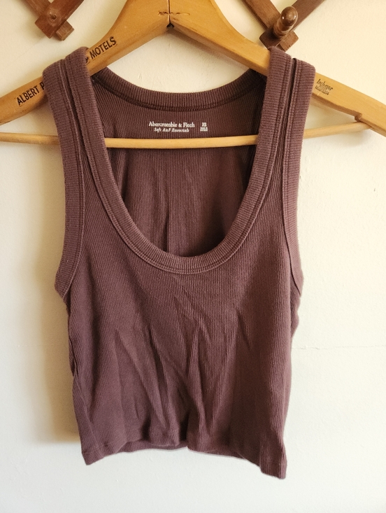 Abercrombie & Fitch Tops - Abercrombie & Fitch Women's Ribbed Tank Top Brown Cropped Xs